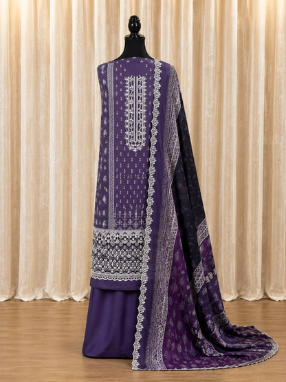 Inspired Alfaaz by Al Marina Deep Purple Chikankari Cotton Suit